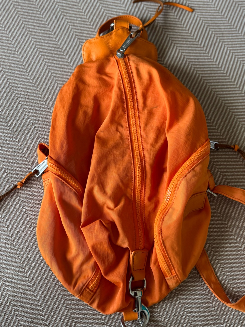 Orange Backpack - Rebecca M Lightweight Daypack